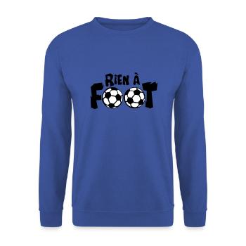 rien a foot ballon expression 1 2 - Sweat-shirt Unisexe - bleu royal - Devant - Alina (178cm) & Michal (187cm)