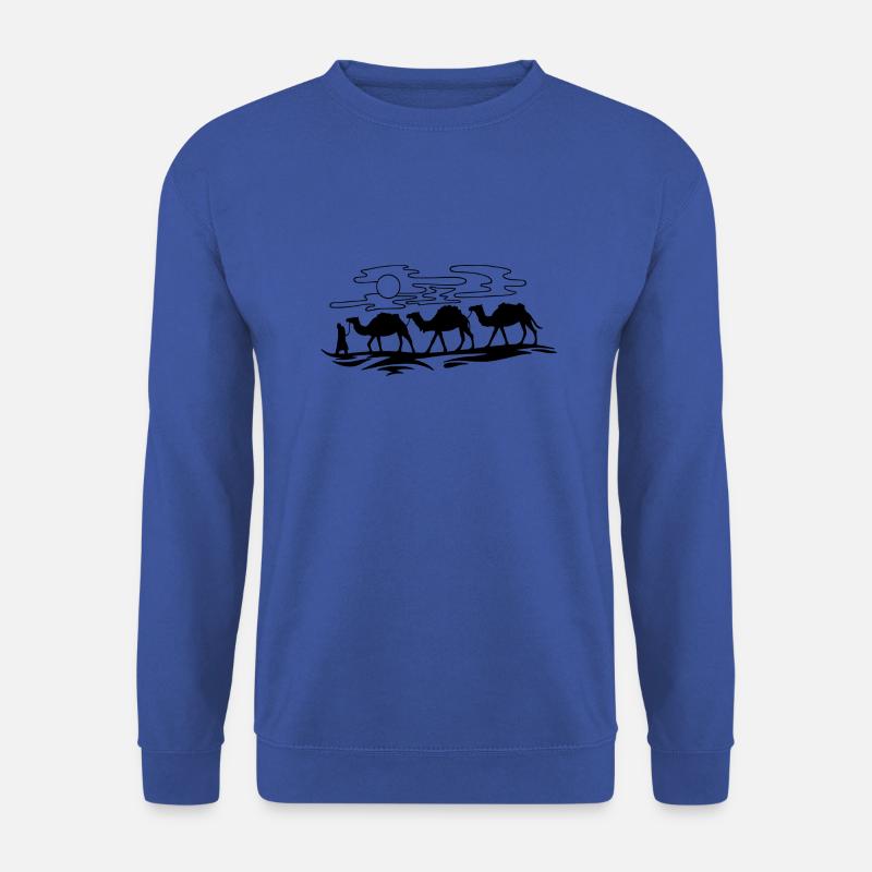 Karawane Wüste Kamele Nomade Wanderung - Unisex Pullover - Royalblau