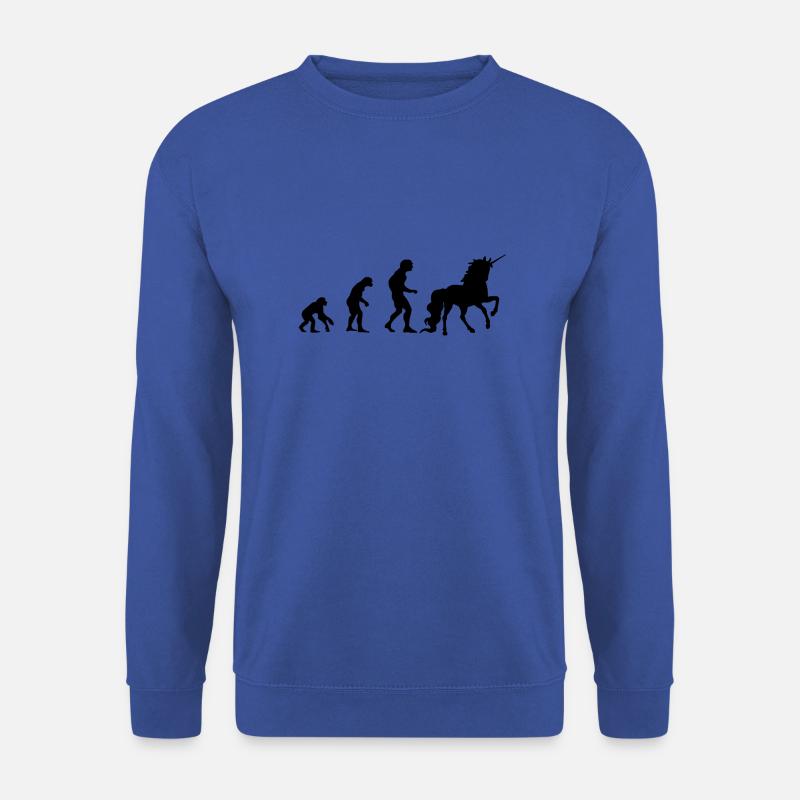 Evolution du singe à la licorne, enfants - Sweat-shirt Unisexe - bleu royal