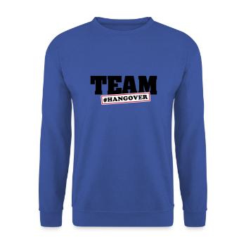 Team Hangover 5 - Unisex Pullover - Royalblau - Vorne - Alina (178cm) & Michal (187cm)