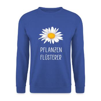 Pflanzenflüsterer Gänseblümchen Garten Muttertag - Unisex Pullover - Royalblau - Vorne - Alina (178cm) & Michal (187cm)