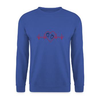 Cadeau de maman enceinte de battement de coeur de bébé - Sweat-shirt Unisexe - bleu royal - Devant - Alina (178cm) & Michal (187cm)