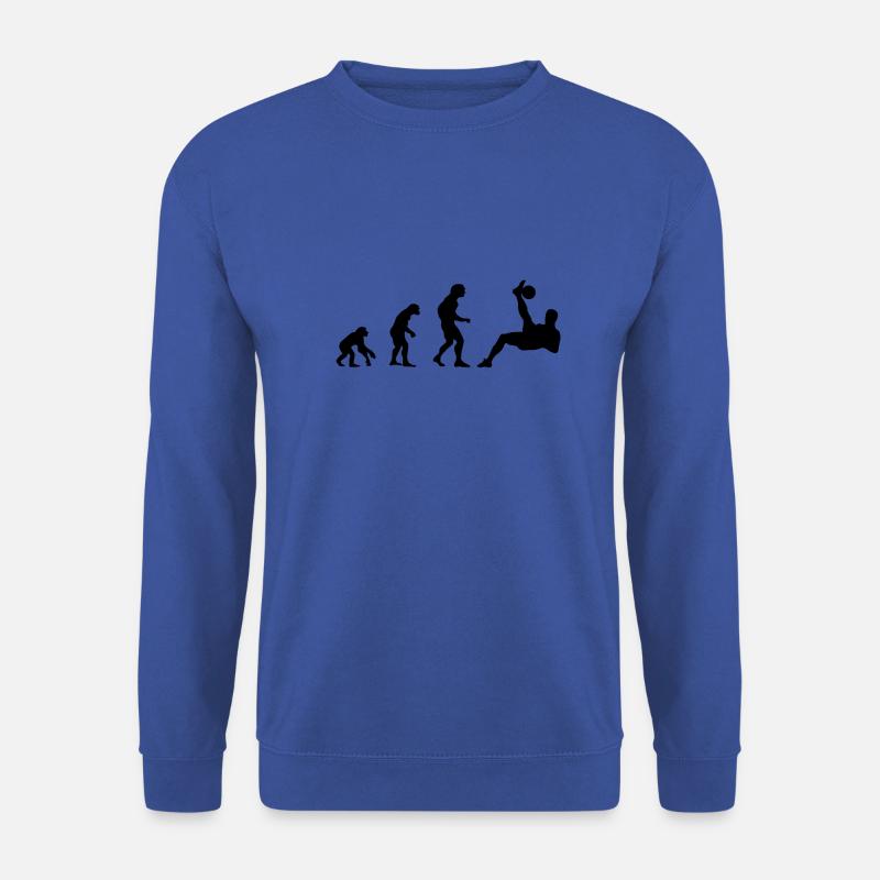 Evolution du singe au footballeur Fallbackzieher - Sweat-shirt Unisexe - bleu royal