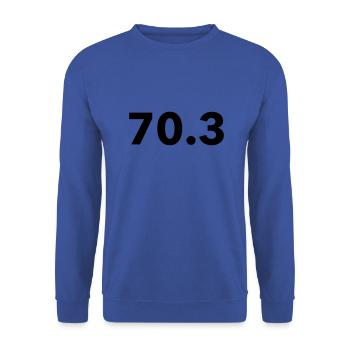 Triathlon Moyenne Distance 70.3 - Sweat-shirt Unisexe - bleu royal - Devant - Alina (178cm) & Michal (187cm)