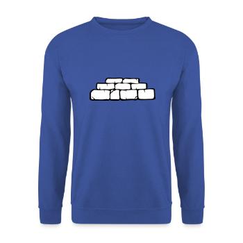 brick wall parpin 1 3 - Unisex Sweatshirt - royal blue - Front - Alina (178cm) & Michal (187cm)