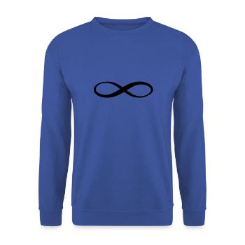 Endless Symbol Infinity Endlos Unendlichkeit - Unisex Sweatshirt - royal blue - Front - Alina (178cm) & Michal (187cm)