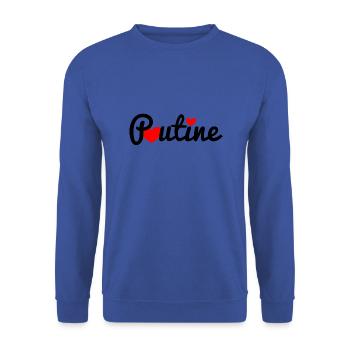 Poutine - Sweat-shirt Unisexe - bleu royal - Devant - Alina (178cm) & Michal (187cm)