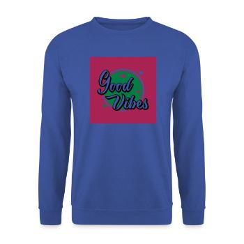 bonne humeur - Sweat-shirt Unisexe - bleu royal - Devant - Alina (178cm) & Michal (187cm)