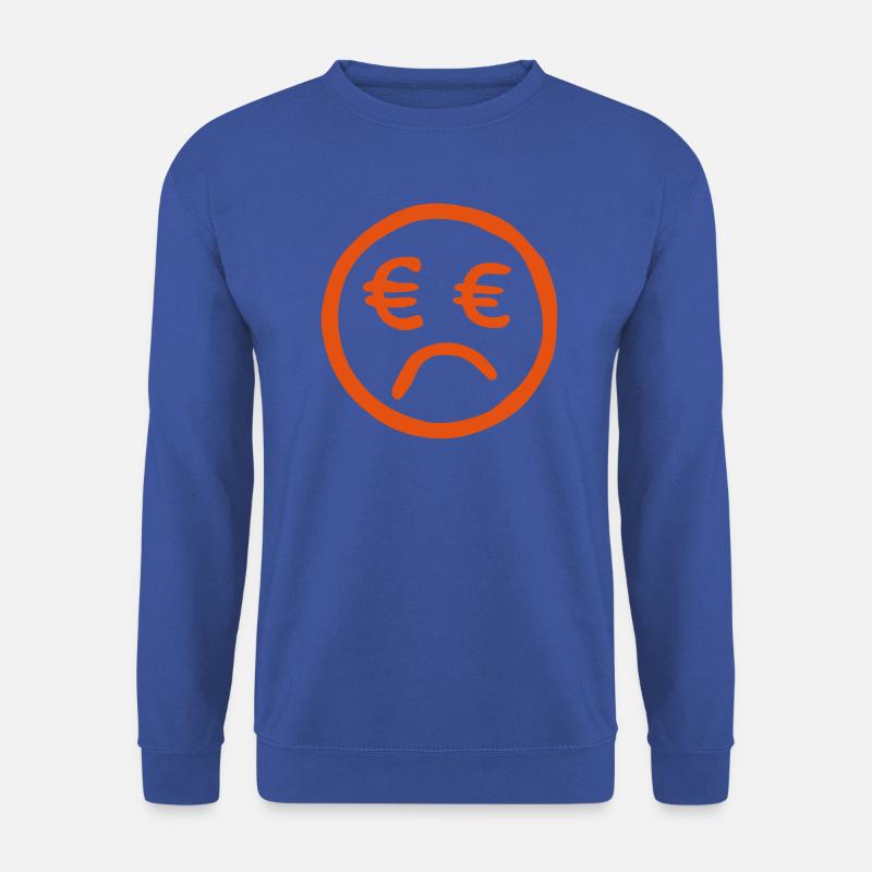 Euro traurig Monaie - Unisex Pullover - Royalblau