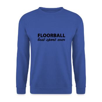 Floorball meilleur sport ever - Sweat-shirt Unisexe - bleu royal - Devant - Alina (178cm) & Michal (187cm)