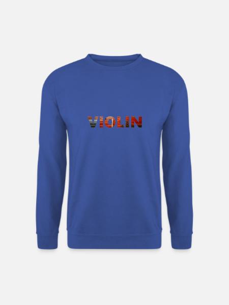 Violin Schriftzug | Violine Geige Musik Orchester - Unisex Pullover - Royalblau