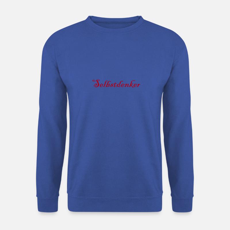 Selbstdenker rot 2 - Unisex Pullover - Royalblau