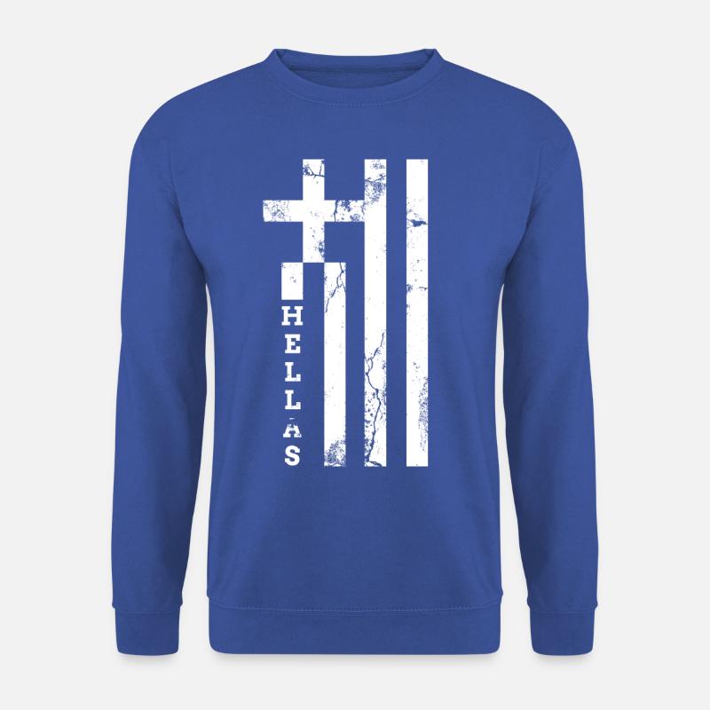 Grèce Drapeau Hellas Drapeau Blason - Sweat-shirt Unisexe - bleu royal