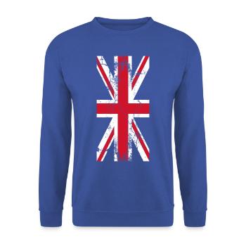 UK UK UK Flag Flag Union Jack - Unisex Sweatshirt - royal blue - Front - Alina (178cm) & Michal (187cm)