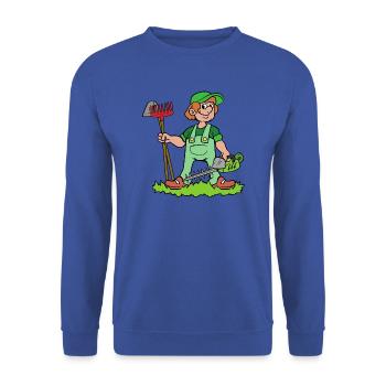 Gärtner - Unisex Pullover - Royalblau - Vorne - Alina (178cm) & Michal (187cm)