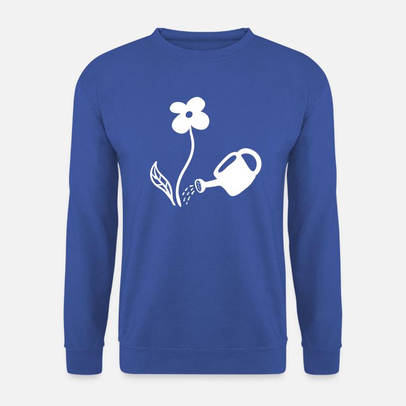 Blumen gießen - line - Unisex Pullover - Royalblau
