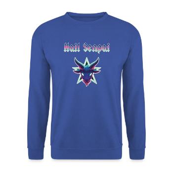Hail Senpai Neon - Unisex Pullover - Royalblau - Vorne - Alina (178cm) & Michal (187cm)
