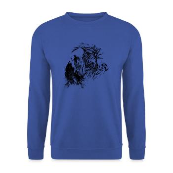 Wire-haired dachshund head - Unisex Sweatshirt - royal blue - Front - Alina (178cm) & Michal (187cm)