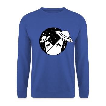 OVNI - Sweat-shirt Unisexe - bleu royal - Devant - Alina (178cm) & Michal (187cm)