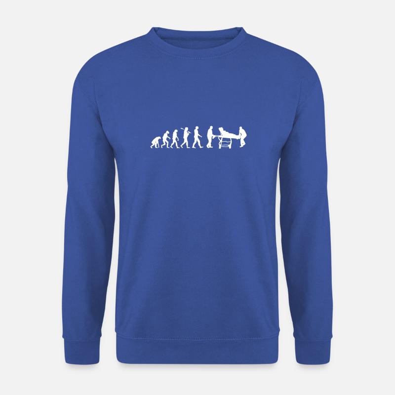 Sanitäter Shirt · Evolution · Rettungsdienst - Unisex Pullover - Royalblau