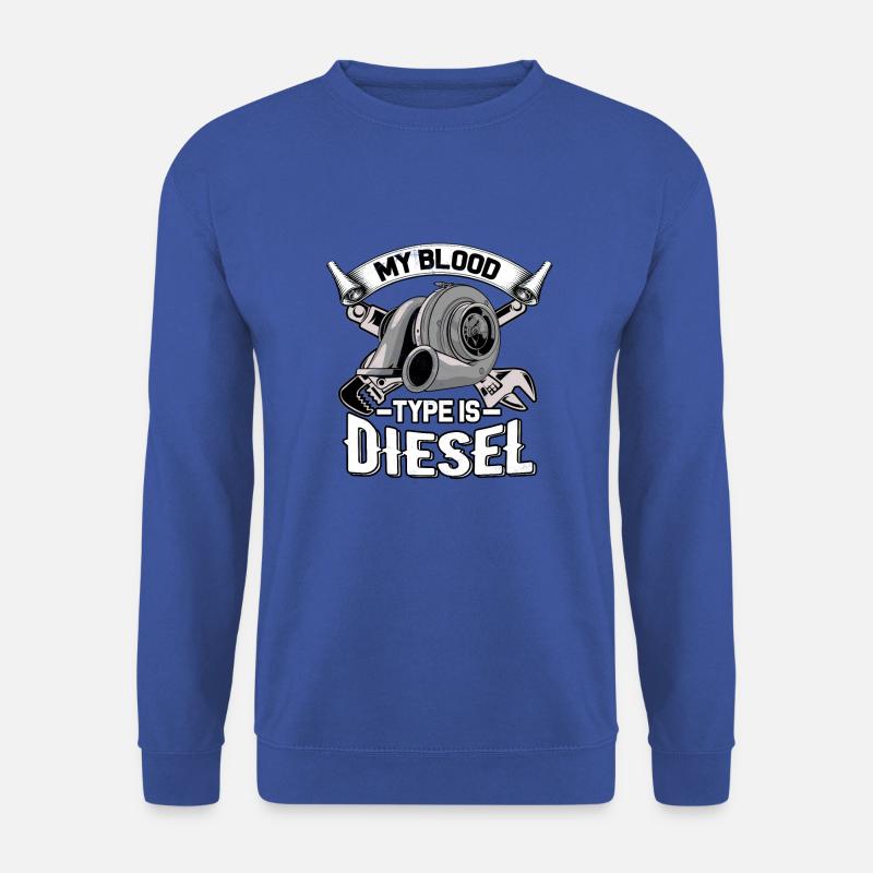 Mein Bluttyp ist Diesel - Diesel Mechaniker Trucker - Unisex Pullover - Royalblau