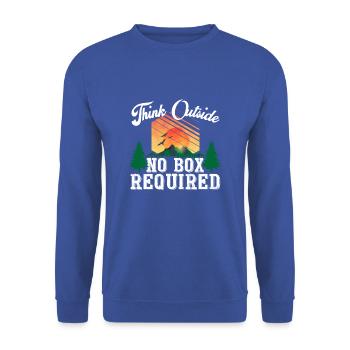 Penser à l’extérieur Aucune case requise - Randonnée en plein air - Sweat-shirt Unisexe - bleu royal - Devant - Alina (178cm) & Michal (187cm)