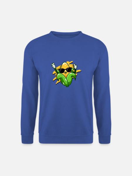 Sjov majs design sød majskolbe - majs - Unisex sweater - kongeblå