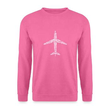 Vollständiges phonetisches Alphabet Flugzeugbuchstaben - Fluggesellschaft - Unisex Pullover - Pink - Vorne
