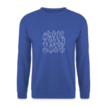 Minerals Gems and Crystals - Nature Forest - Unisex Sweatshirt - royal blue - Front - Alina (178cm) & Michal (187cm)