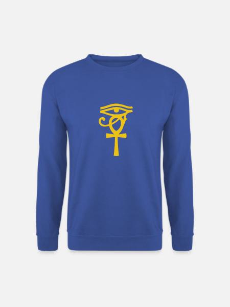 Ägyptisches Auge von Horus Ankh Crux Ägypten - Antike - Unisex Pullover - Royalblau
