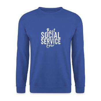 Meilleur service social de tous les temps - Born to Serve - Sweat-shirt Unisexe - bleu royal - Devant - Alina (178cm) & Michal (187cm)