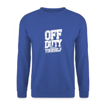 En dehors des heures de service, sauvez-vous - Secourisme paramédical - Sweat-shirt Unisexe - bleu royal - Devant - Alina (178cm) & Michal (187cm)