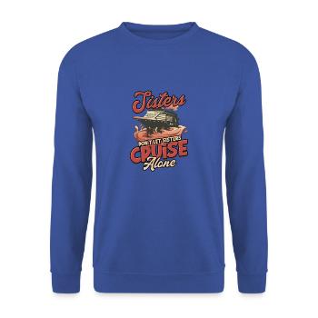 Sœur ne laisse pas les sœurs naviguer seules - Plage - Sweat-shirt Unisexe - bleu royal - Devant - Alina (178cm) & Michal (187cm)
