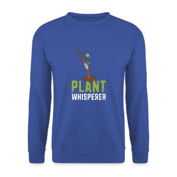 Plant Whisperer Funny Hobby Gardening - Botany - Unisex Sweatshirt - royal blue - Front - Alina (178cm) & Michal (187cm)