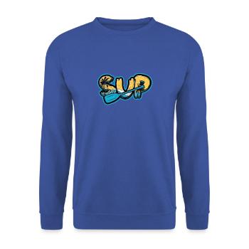 Sup - Flussurlaub Bootfahren Camping Abenteuer - Unisex Pullover - Royalblau - Vorne - Alina (178cm) & Michal (187cm)