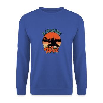Kayaking Gets Me Wet Kayaker Boating - River - Unisex Sweatshirt - royal blue - Front - Alina (178cm) & Michal (187cm)