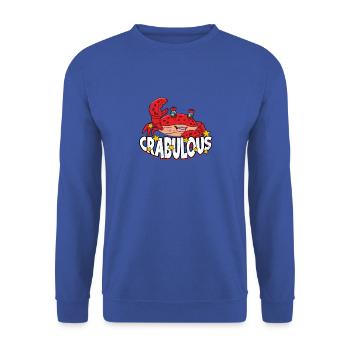 Crabe crabuleux - Crabe rouge Homard Langouste Fruits de mer - Sweat-shirt Unisexe - bleu royal - Devant - Alina (178cm) & Michal (187cm)
