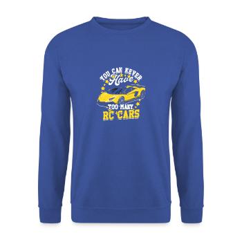 Vous ne pouvez jamais avoir trop de voitures rc - Racing Car - Sweat-shirt Unisexe - bleu royal - Devant - Alina (178cm) & Michal (187cm)