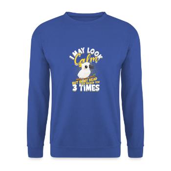I may look calm but in my head I've bitten you - - Unisex Sweatshirt - royal blue - Front - Alina (178cm) & Michal (187cm)