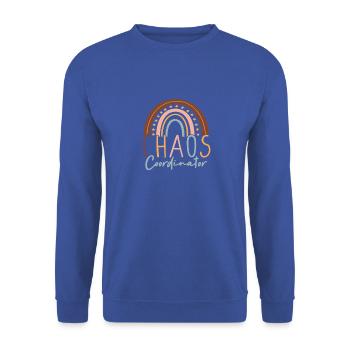 Chaos Coordinator - Kinder Kleine Kinder Kinder - Unisex Pullover - Royalblau - Vorne - Alina (178cm) & Michal (187cm)