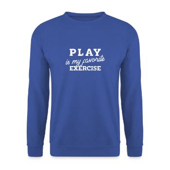 Le jeu est mon exercice préféré Thérapie physique - - Sweat-shirt Unisexe - bleu royal - Devant - Alina (178cm) & Michal (187cm)