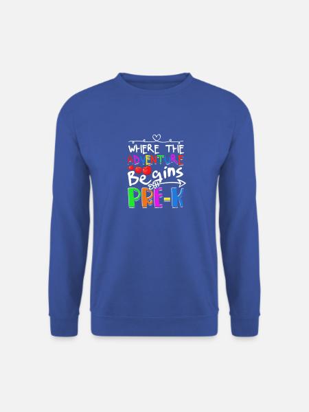 Wo das Abenteuer beginnt pre k - Kindertagesstätte - Unisex Pullover - Royalblau