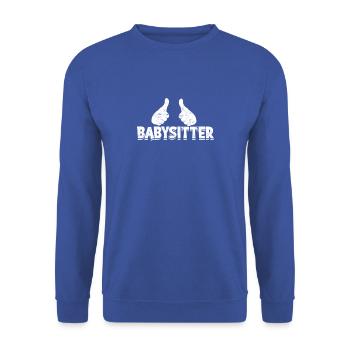 Babysitter - Baby Sitters Club Nannie Childcare - Unisex Sweatshirt - royal blue - Front - Alina (178cm) & Michal (187cm)