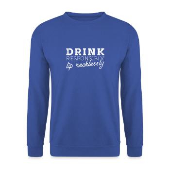 Verantwortungsvoll trinken Trinkgeld - Bar Mixologist - Unisex Pullover - Royalblau - Vorne - Alina (178cm) & Michal (187cm)