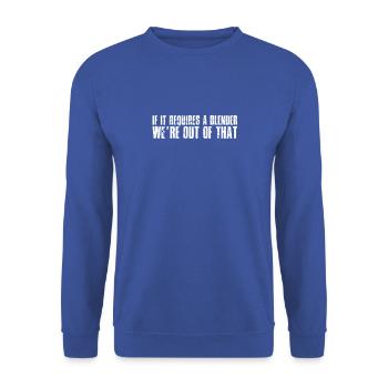 Wenn es einen Mixer braucht, wären das raus - Wodka - Unisex Pullover - Royalblau - Vorne - Alina (178cm) & Michal (187cm)