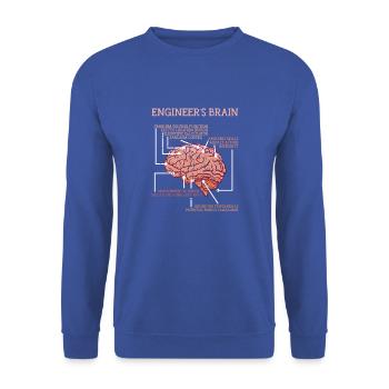 Engineer's brain problem solving function - - Unisex Sweatshirt - royal blue - Front - Alina (178cm) & Michal (187cm)
