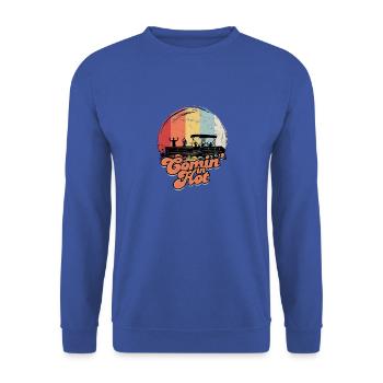 Comin' In Hot Pontoon Boat Funny Boating Lake - - Unisex Sweatshirt - royal blue - Front - Alina (178cm) & Michal (187cm)