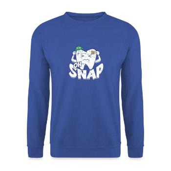 Oh Snap - Weisheit Zahn Zähne Zahnchirurgie Wurzel - Unisex Pullover - Royalblau - Vorne - Alina (178cm) & Michal (187cm)