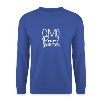 Omg zeige deine Zehen! - Retro Musical Ballsaal - Unisex Pullover - Royalblau - Vorne - Alina (178cm) & Michal (187cm)