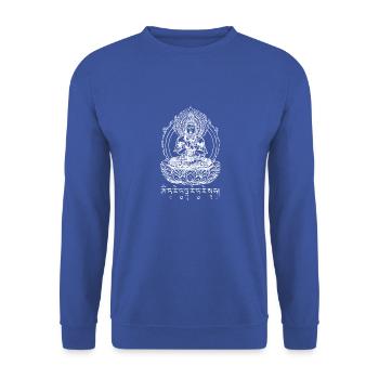 Buddha Green Tara Mantra Tibetischer Buddhismus - BUddha - Unisex Pullover - Royalblau - Vorne - Alina (178cm) & Michal (187cm)